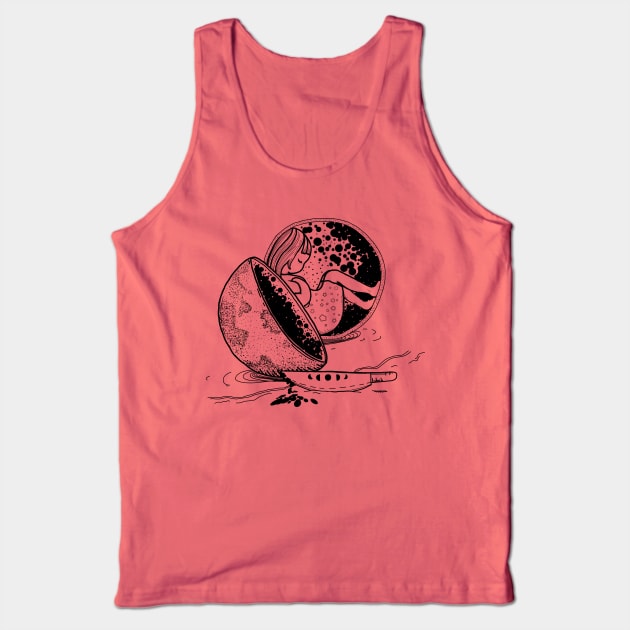 cut open moon Tank Top by moonlitdoodl